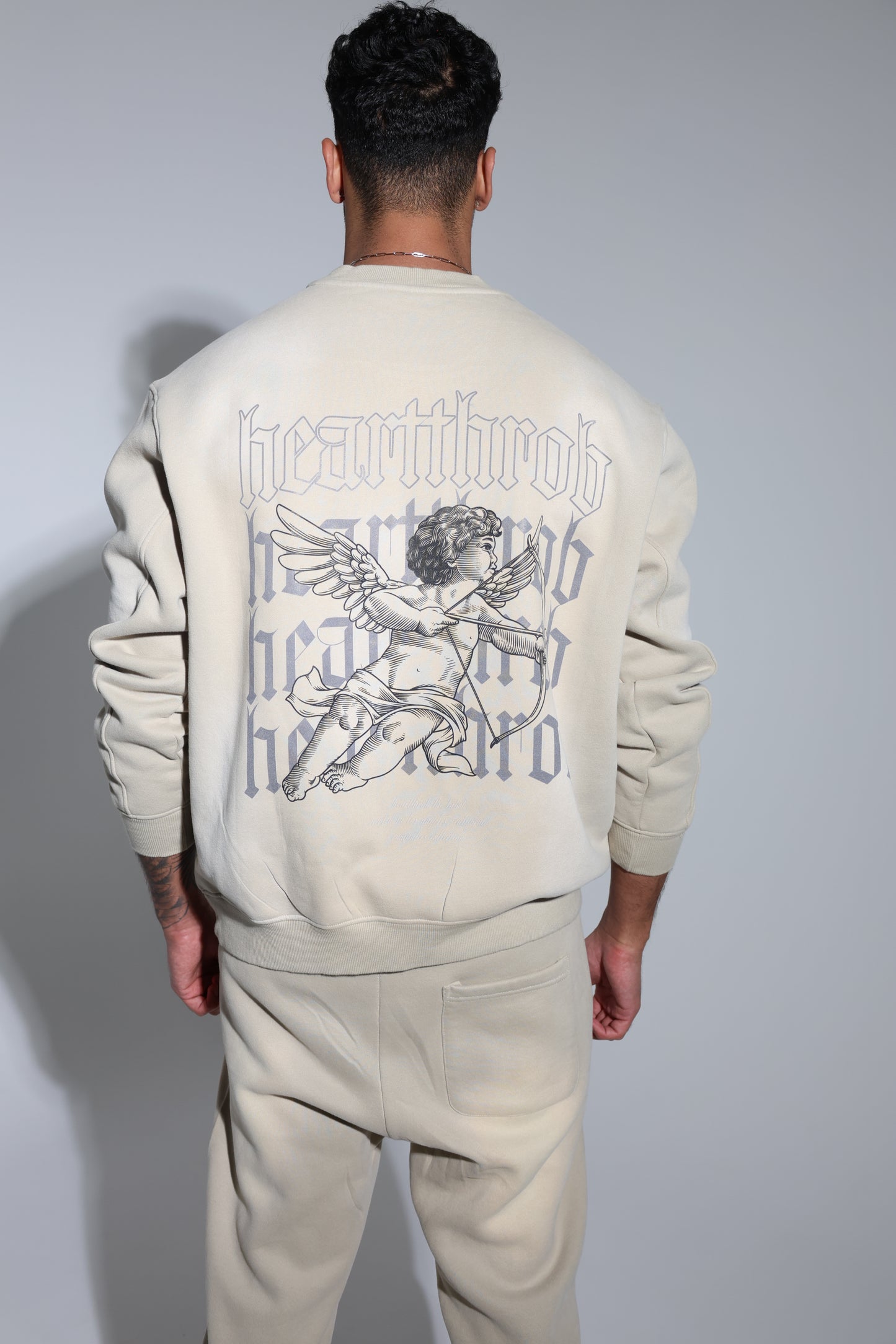 "Cherub" Stone Washed Fleece Pullover (Camel)