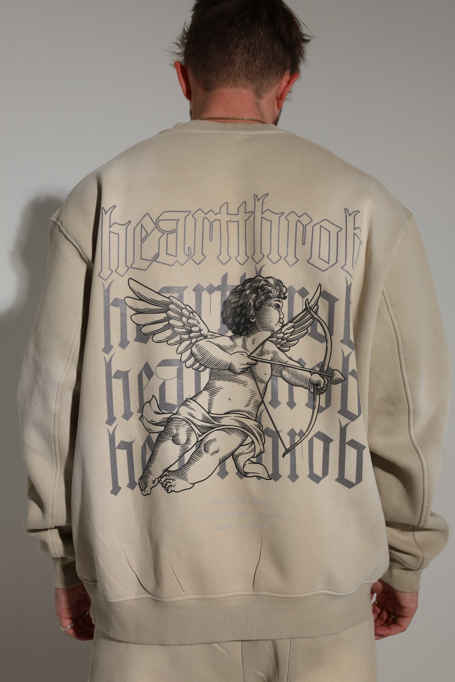 "Cherub" Stone Washed Fleece Pullover (Camel)