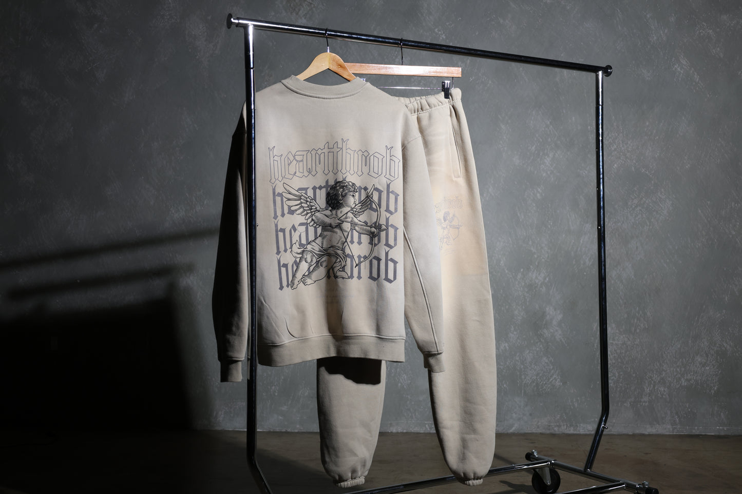 "Cherub" Stone Washed Fleece Pullover (Camel)