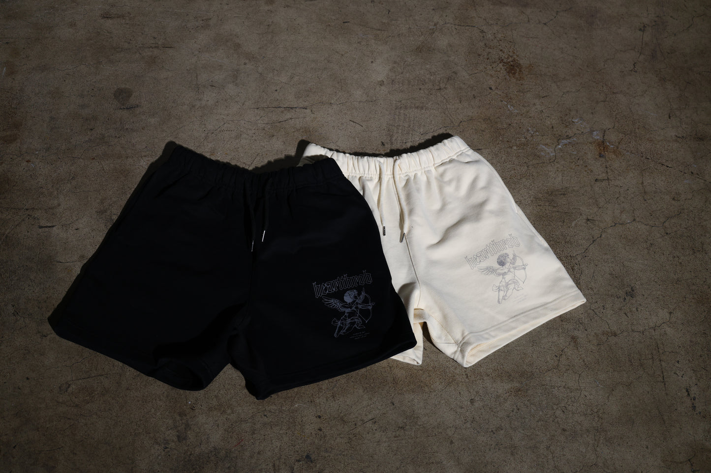 "Cherub" Heavyweight Fleece Shorts (Black)