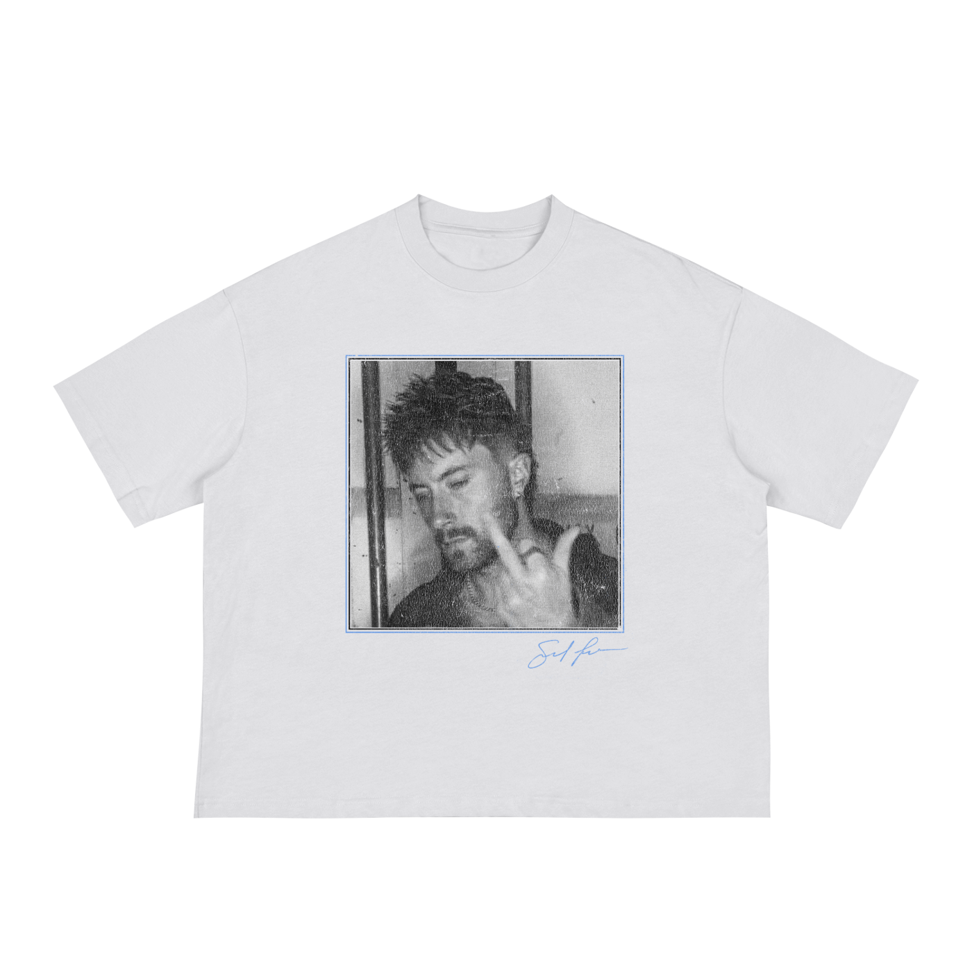 Seth Patrick Peace Sign- Boxy Tee (White)