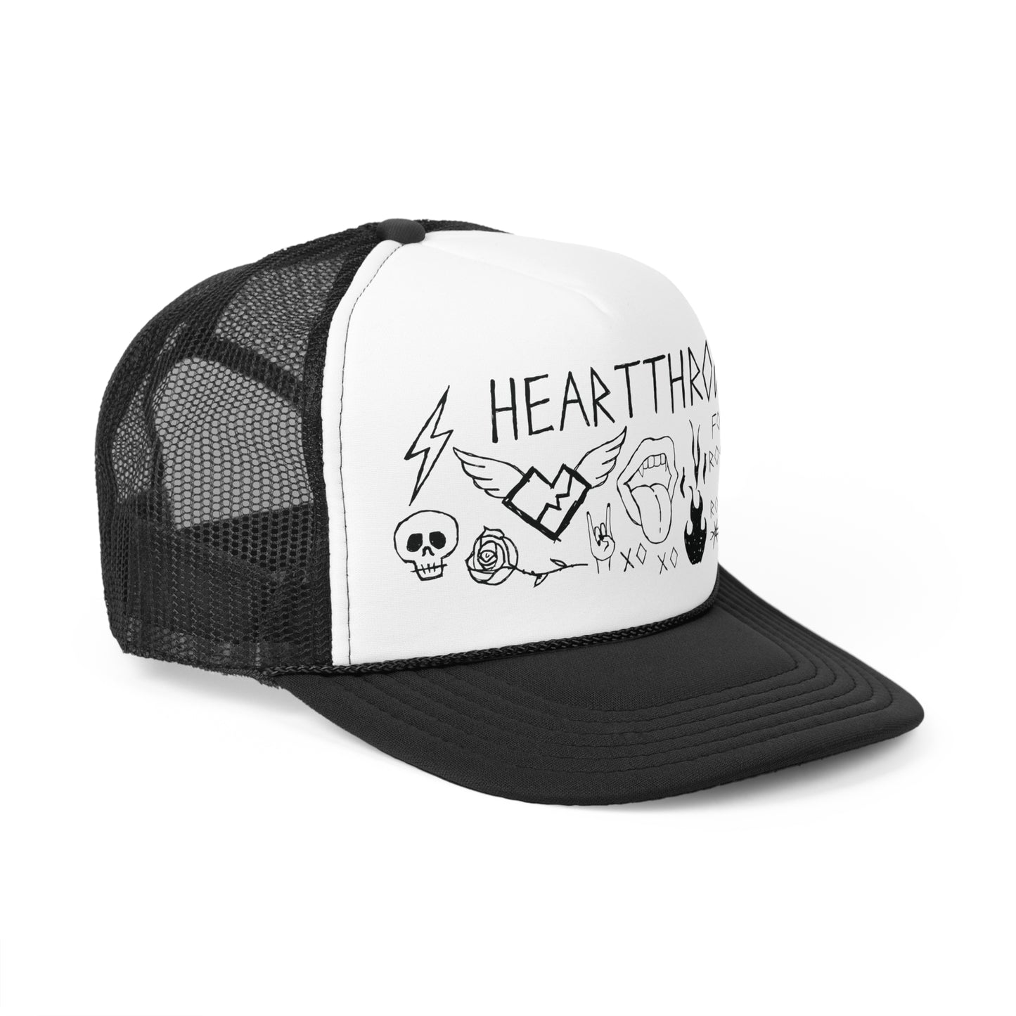 "Hand Drawn Doodle" Trucker Hat (Printed)