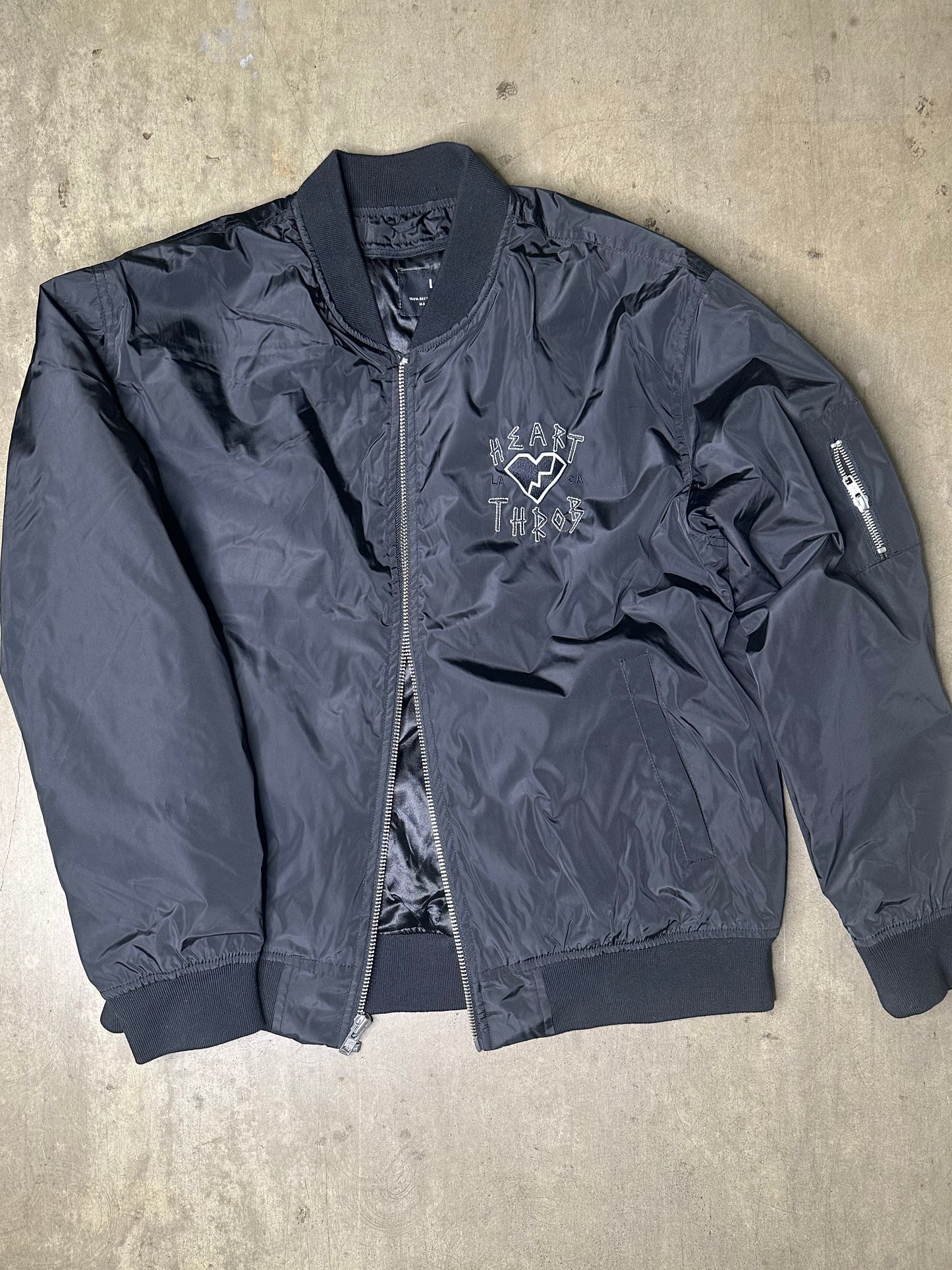 Embroidered Bomber Jacket (Black v1)