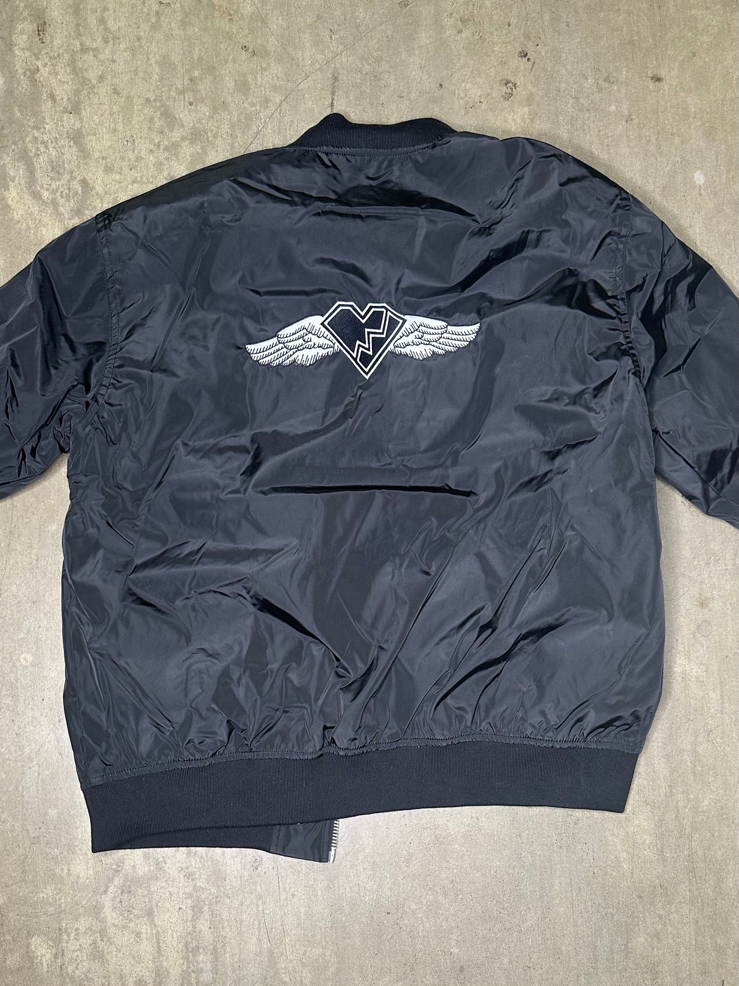 Embroidered Bomber Jacket (Black v1)
