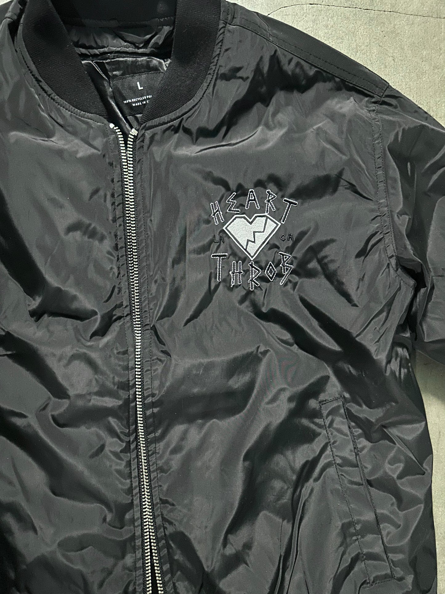 Embroidered Bomber Jacket (Black v2)