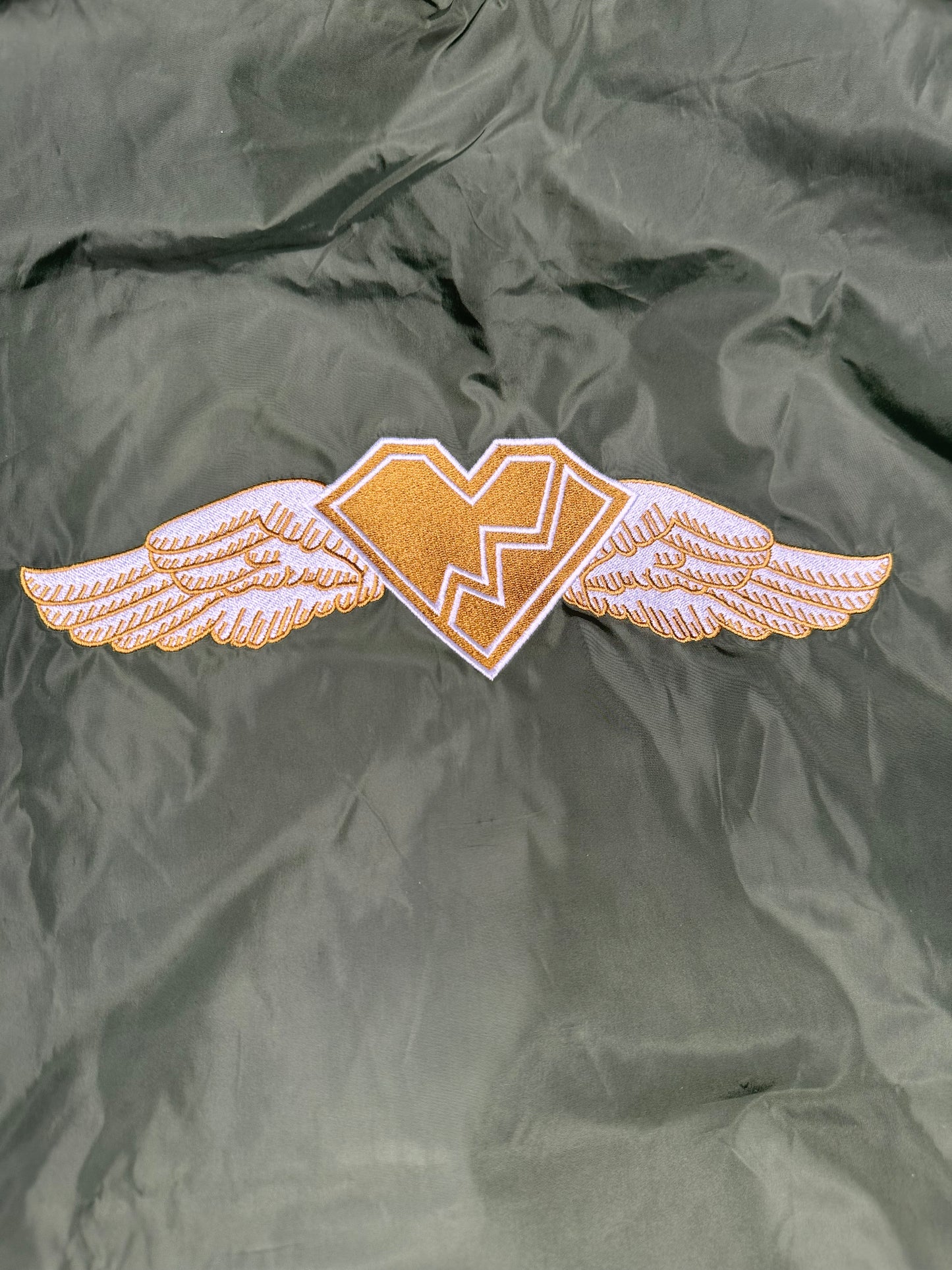 Embroidered Bomber Jacket (Army Green Version)