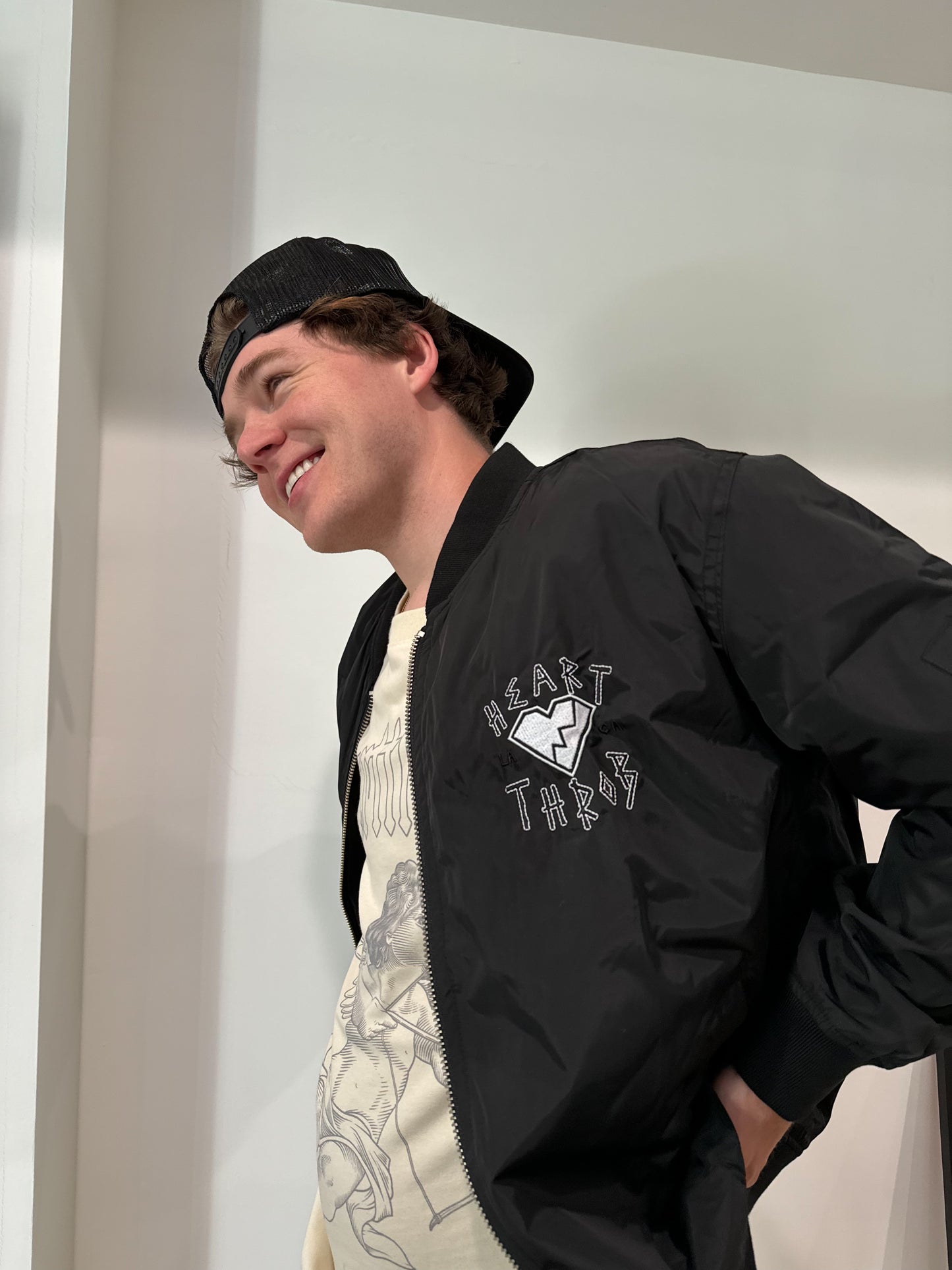 Embroidered Bomber Jacket (Black v1)