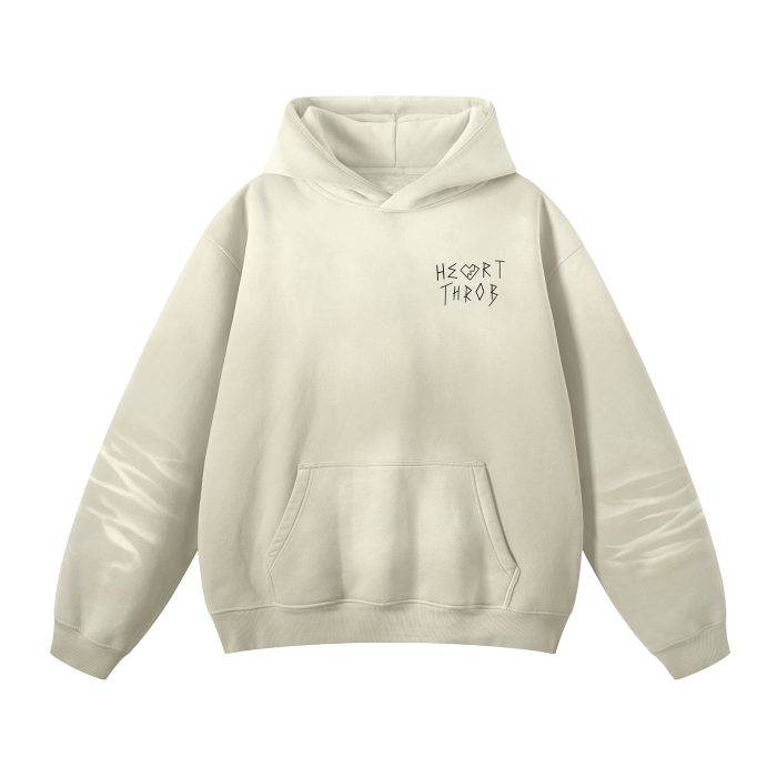 "Title Track" Stone Wash Hoodie (Tan)