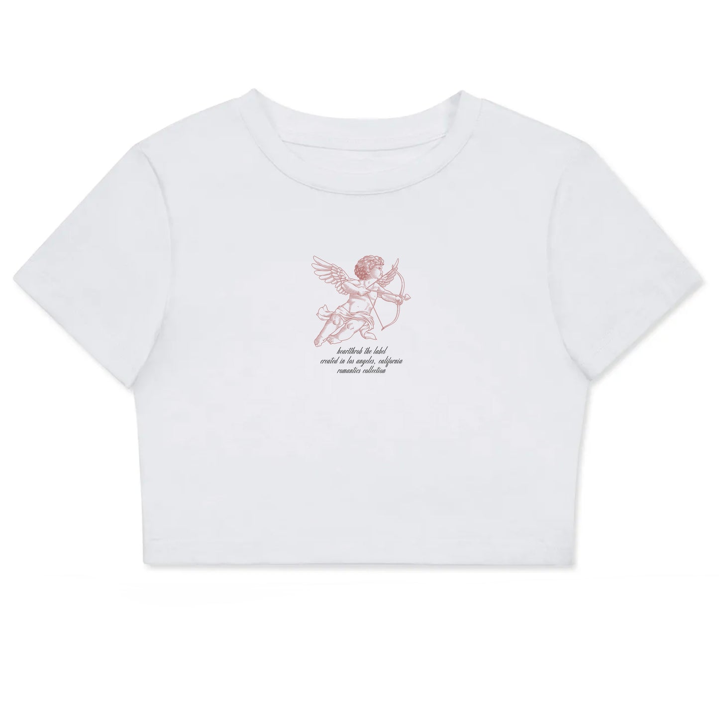 "Cherub" Fitted Crop Tee (Mauve)