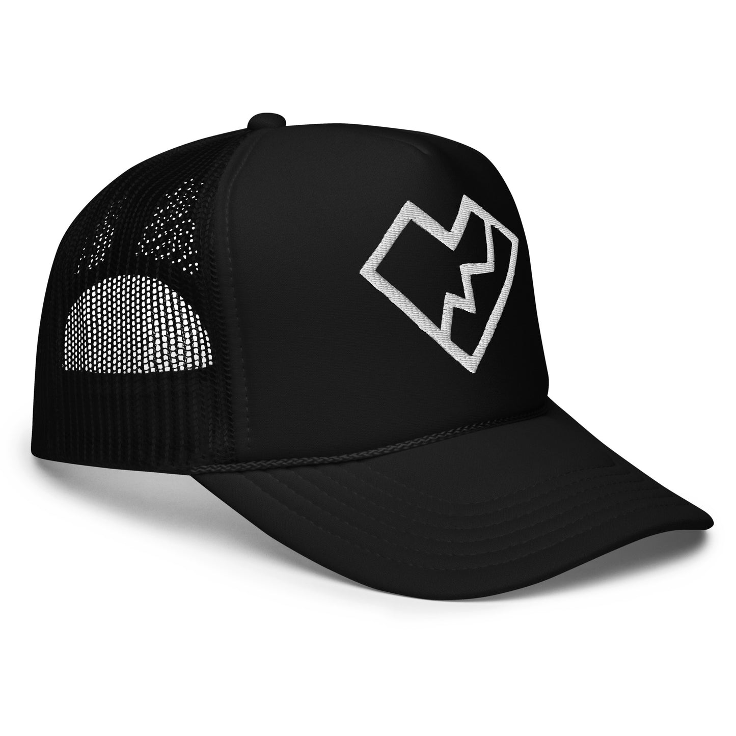 "Heartless" 3D Puff Embroidered Trucker Hat (Black)