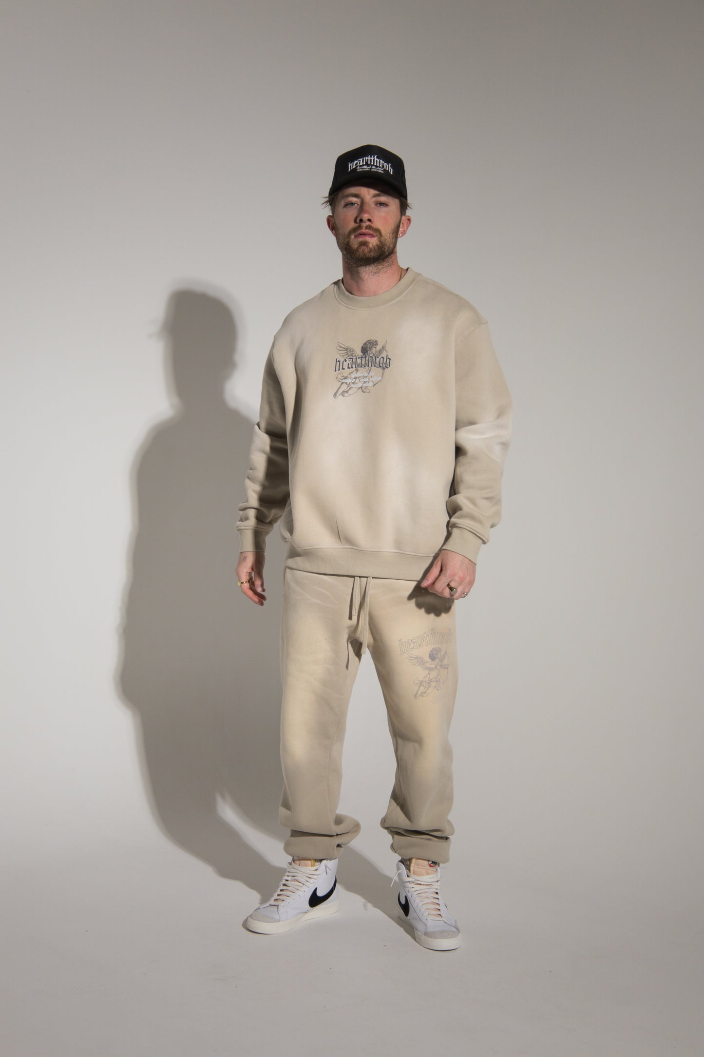 "Cherub" Stone Washed Fleece Pullover (Camel)