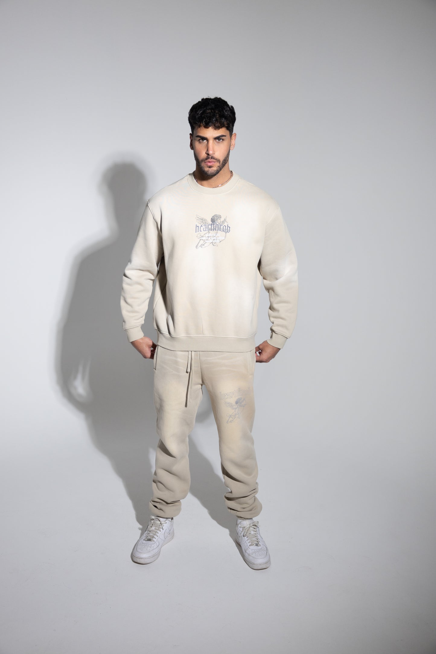 "Cherub" Stone Washed Fleece Pullover (Camel)