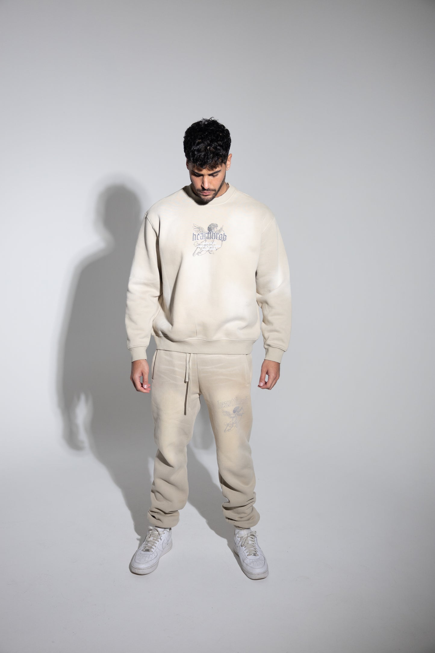 "Cherub" Stone Washed Fleece Pullover (Camel)