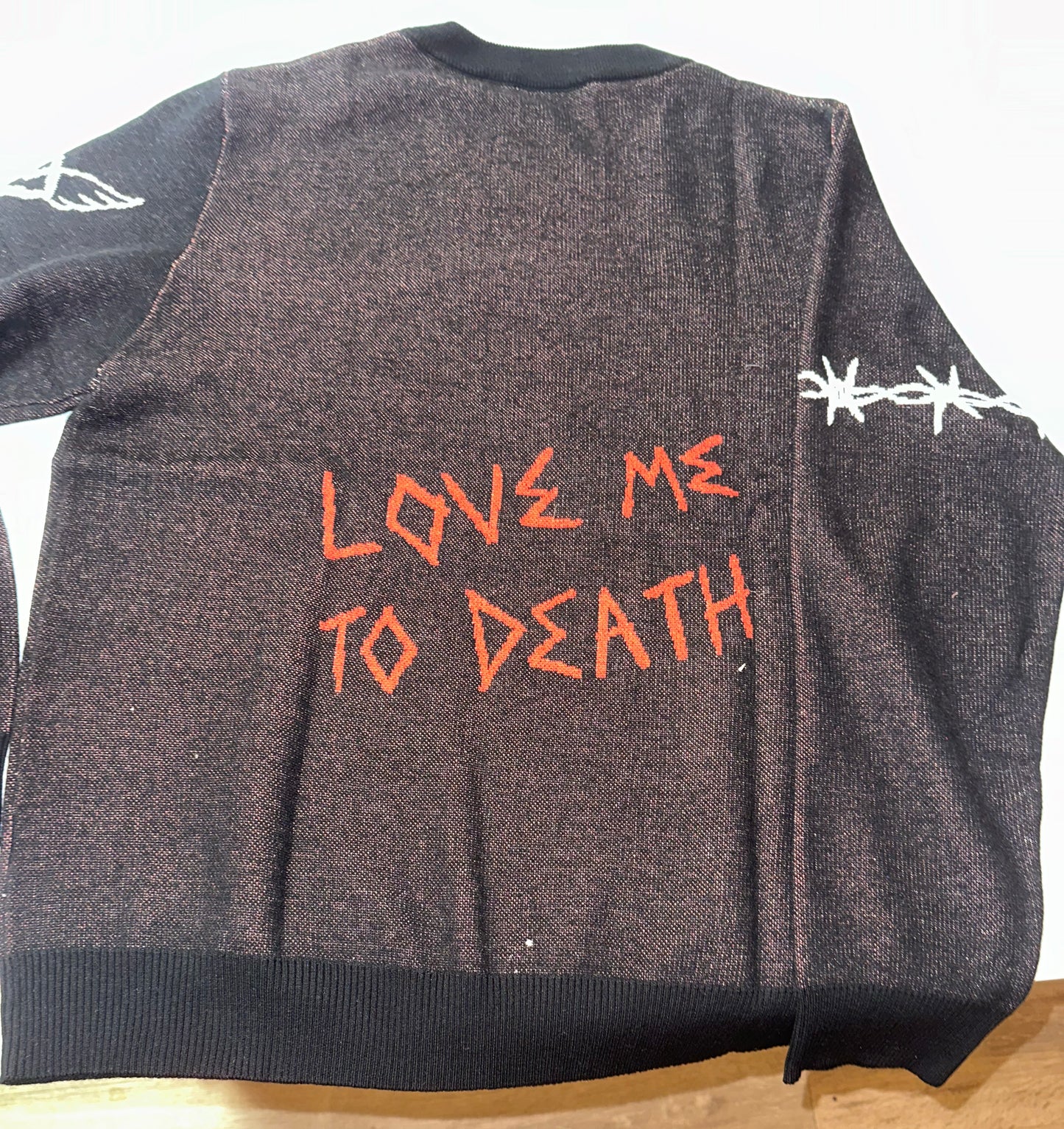 "Love Me to Death" Knitted Sweater