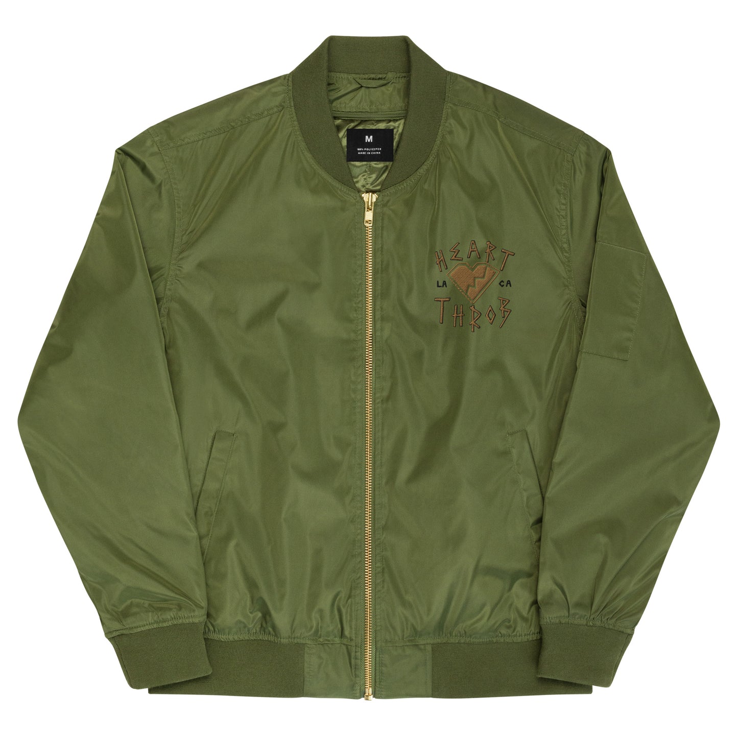 Embroidered Bomber Jacket (Army Green Version)