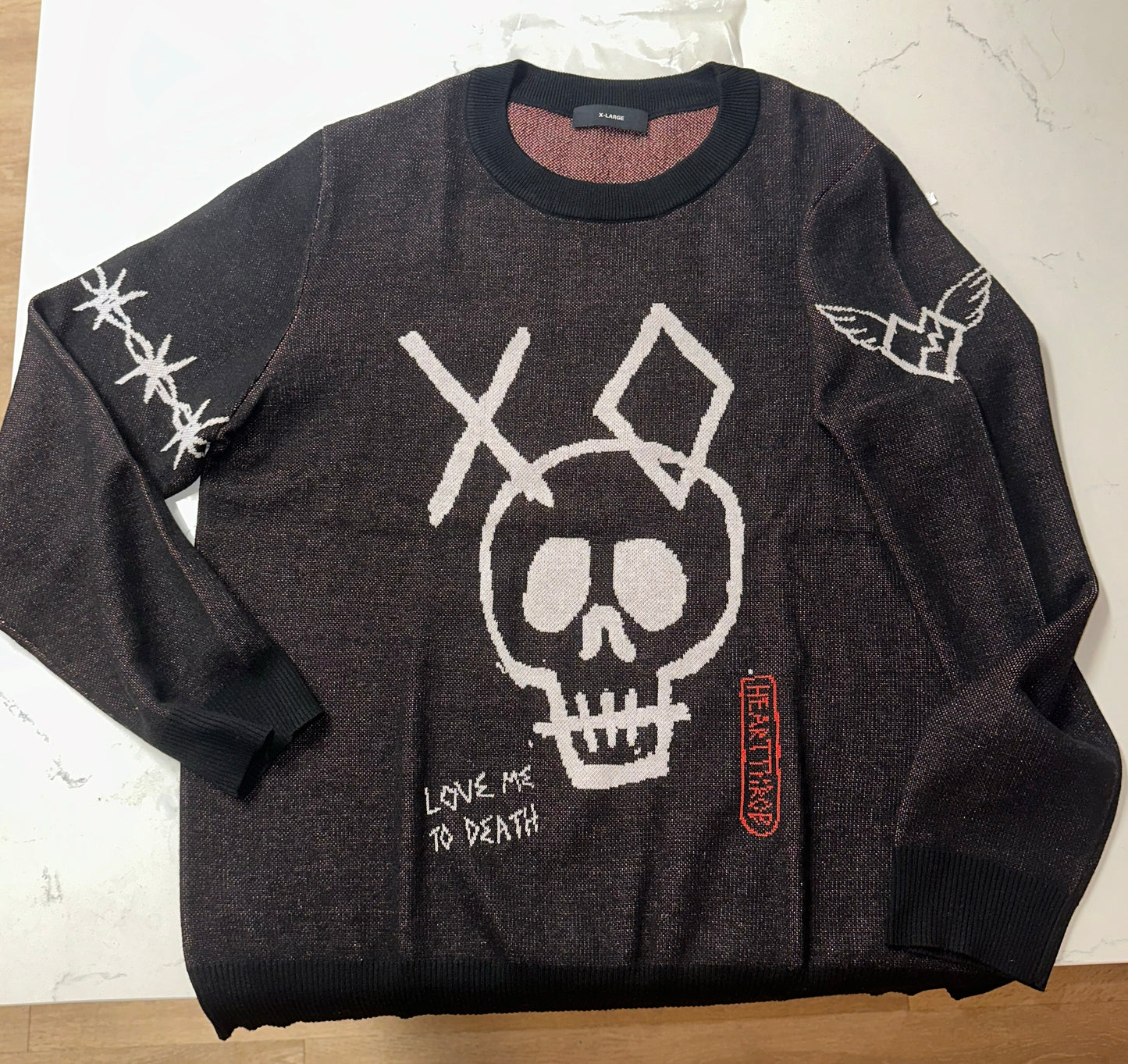 "Love Me to Death" Knitted Sweater
