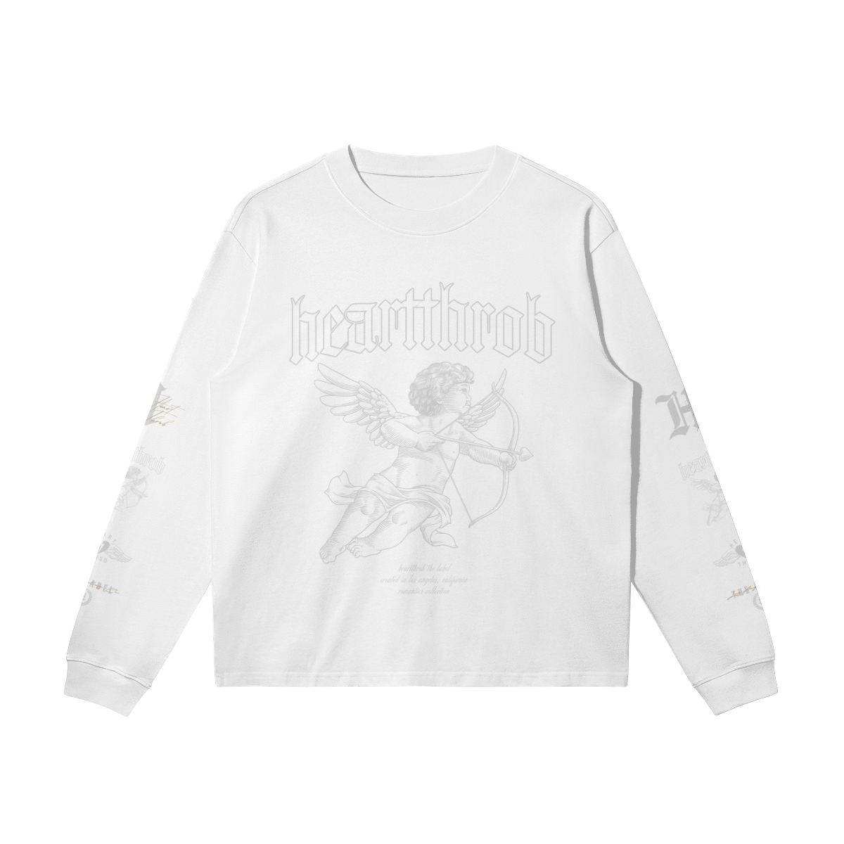 "Cherub" Long Sleeve Tee (White on White)