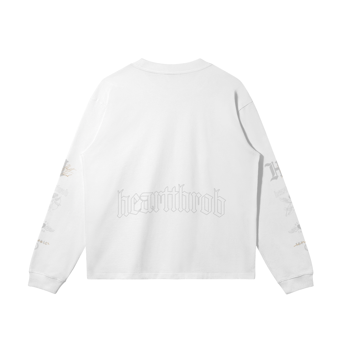"Cherub" Long Sleeve Tee (White on White)