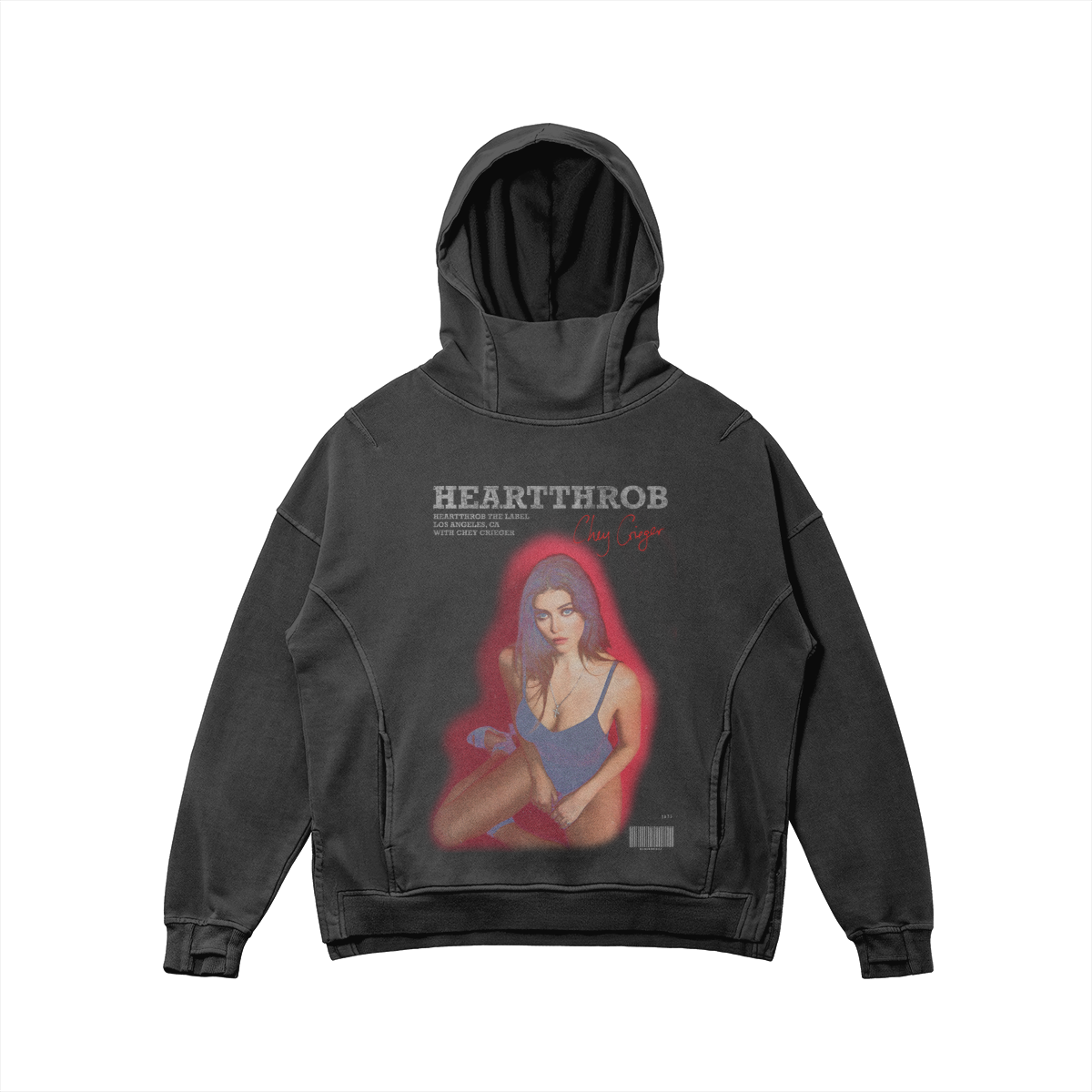 Chey Crieger "Centerfold" Washed Hoodie (Black)