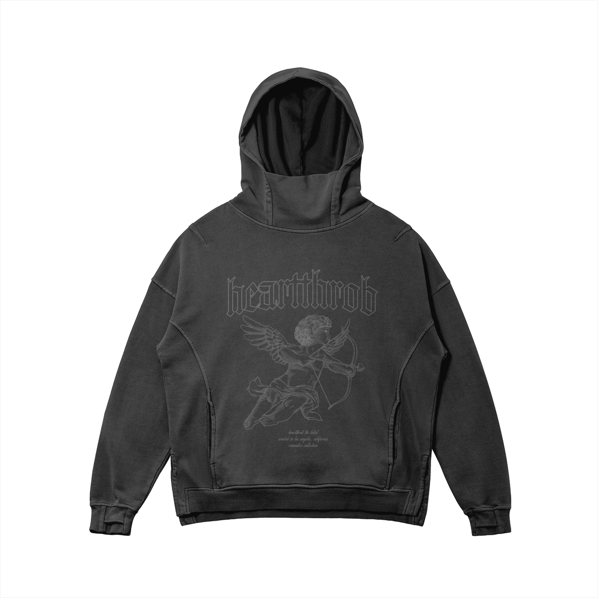"Cherub" Hoodie (Washed Black)