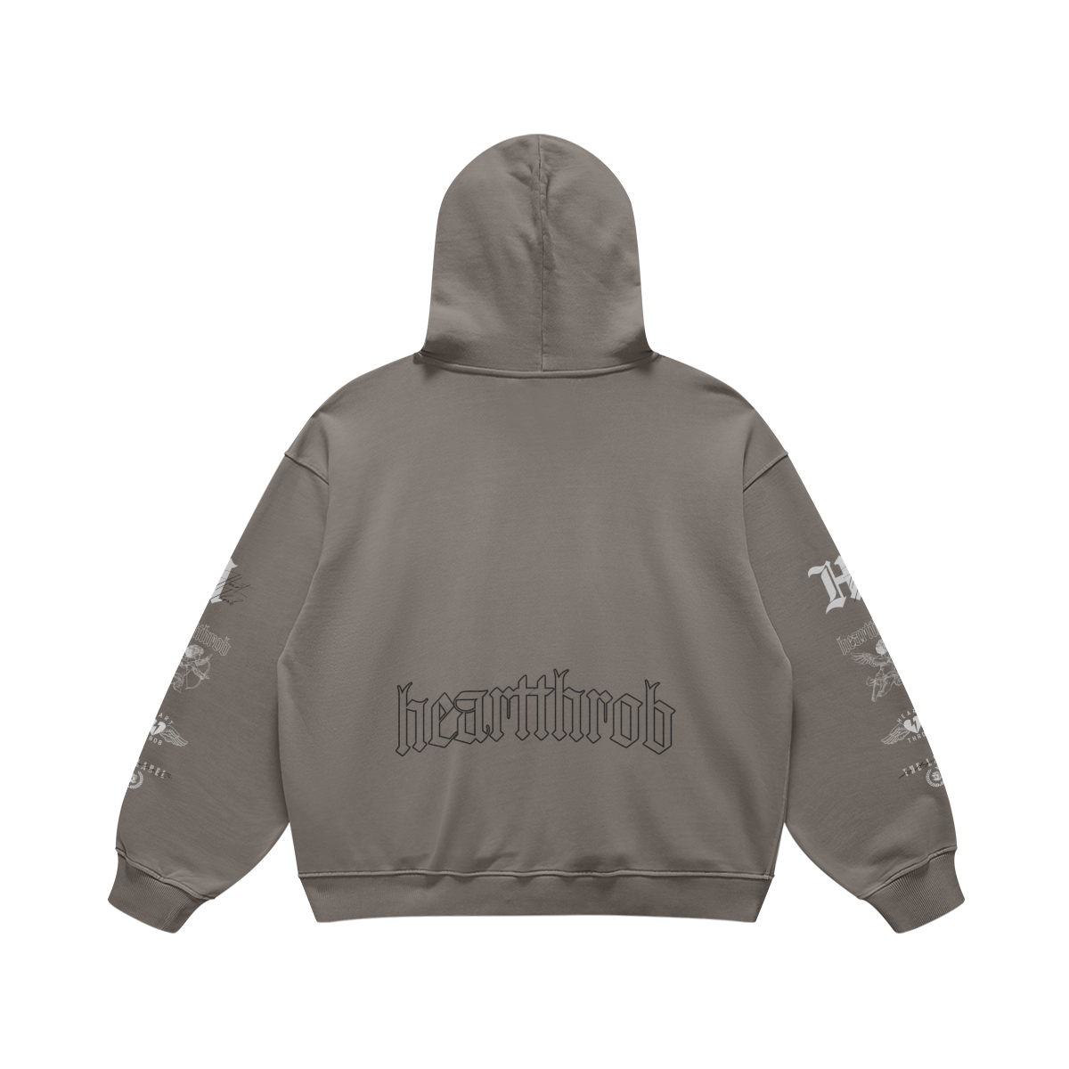 "Staple" Retro Hoodie- Stamped Edition (Washed Grey)