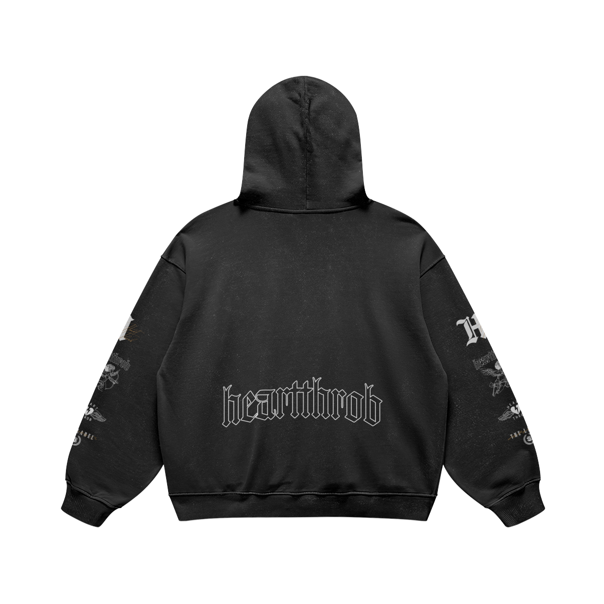 "Staple" Retro Hoodie- Stamped Edition (Washed Black)