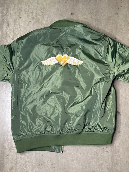 Embroidered Bomber Jacket (Army Green Version)