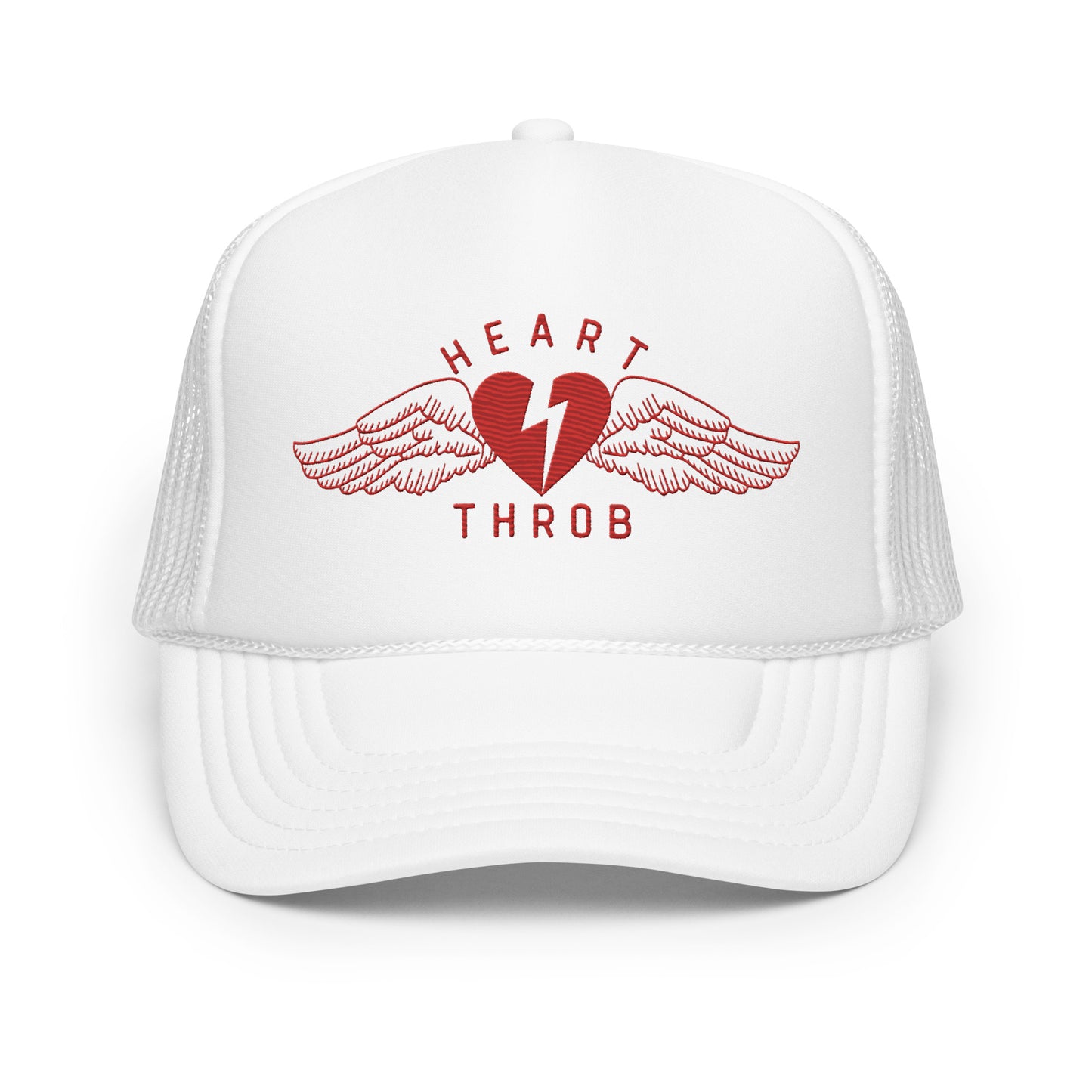 "Wings" Trucker Hat (White/Red)