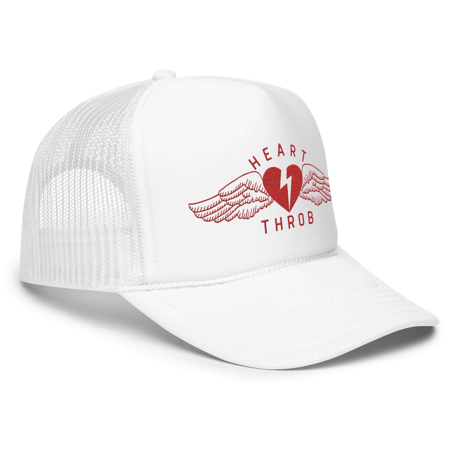 "Wings" Trucker Hat (White/Red)