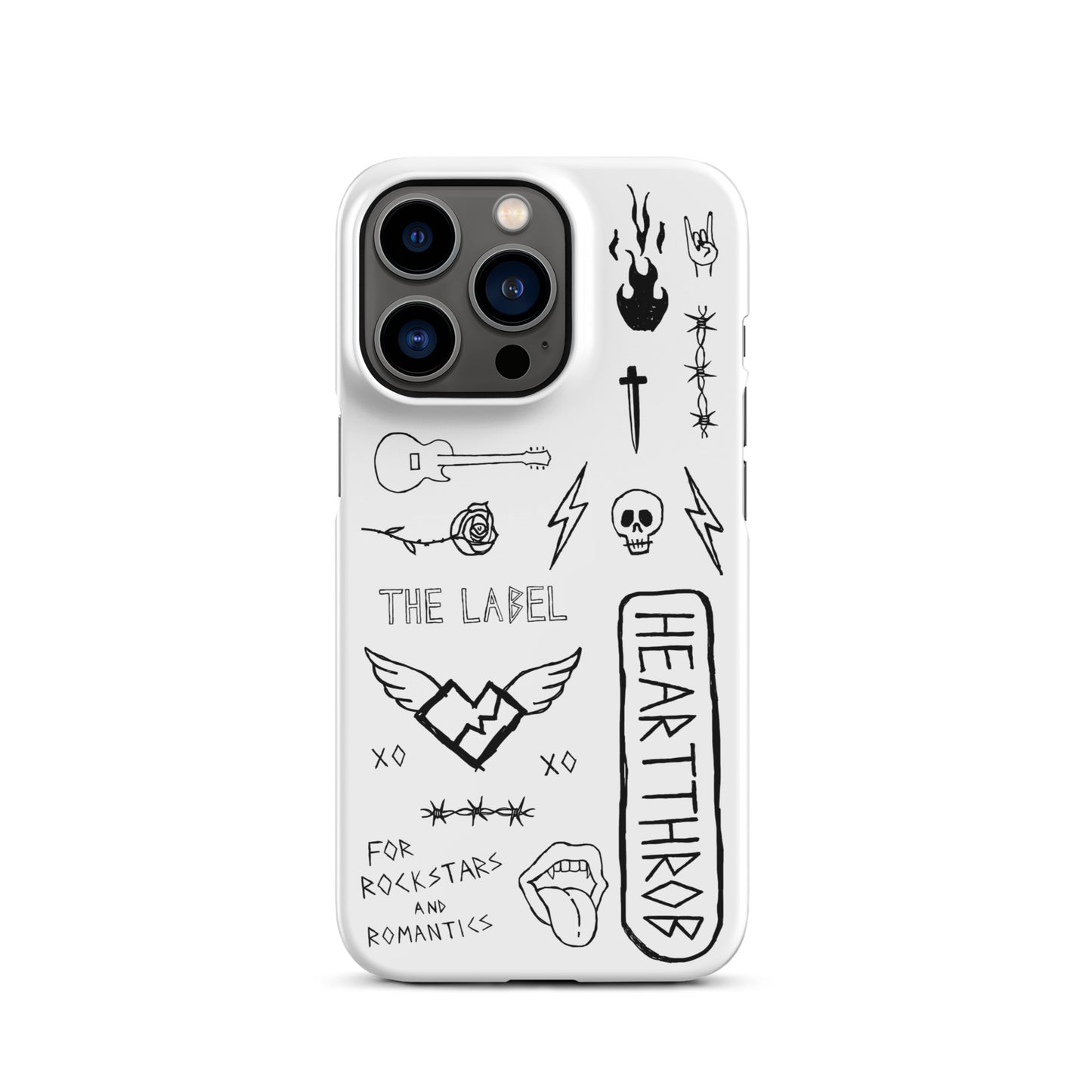 "Hand Drawn Doodle" iPhone Case (White)