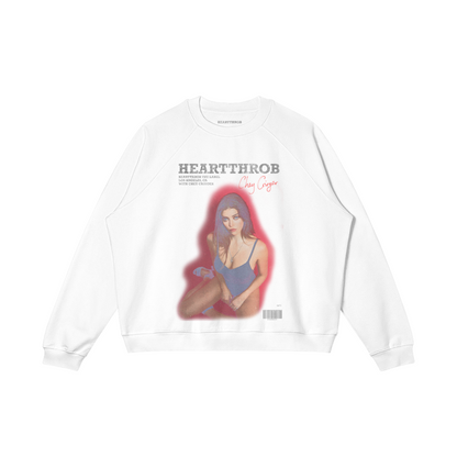 Chey Crieger "Centerfold" Crewneck Sweatshirt (White)