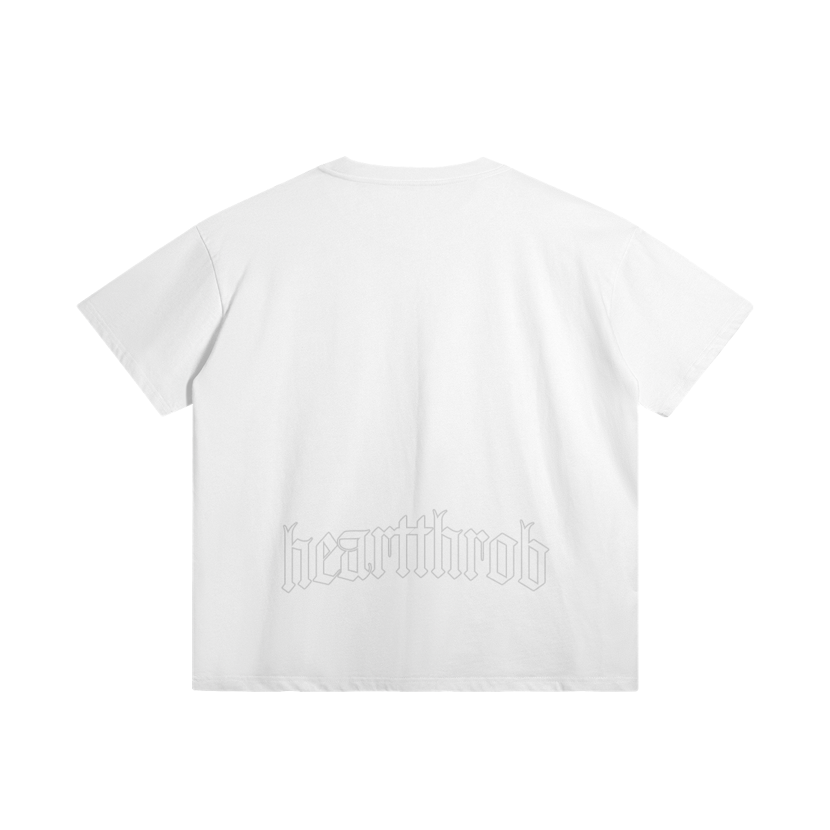 "Cherub" Tee- Large Print (White on White)