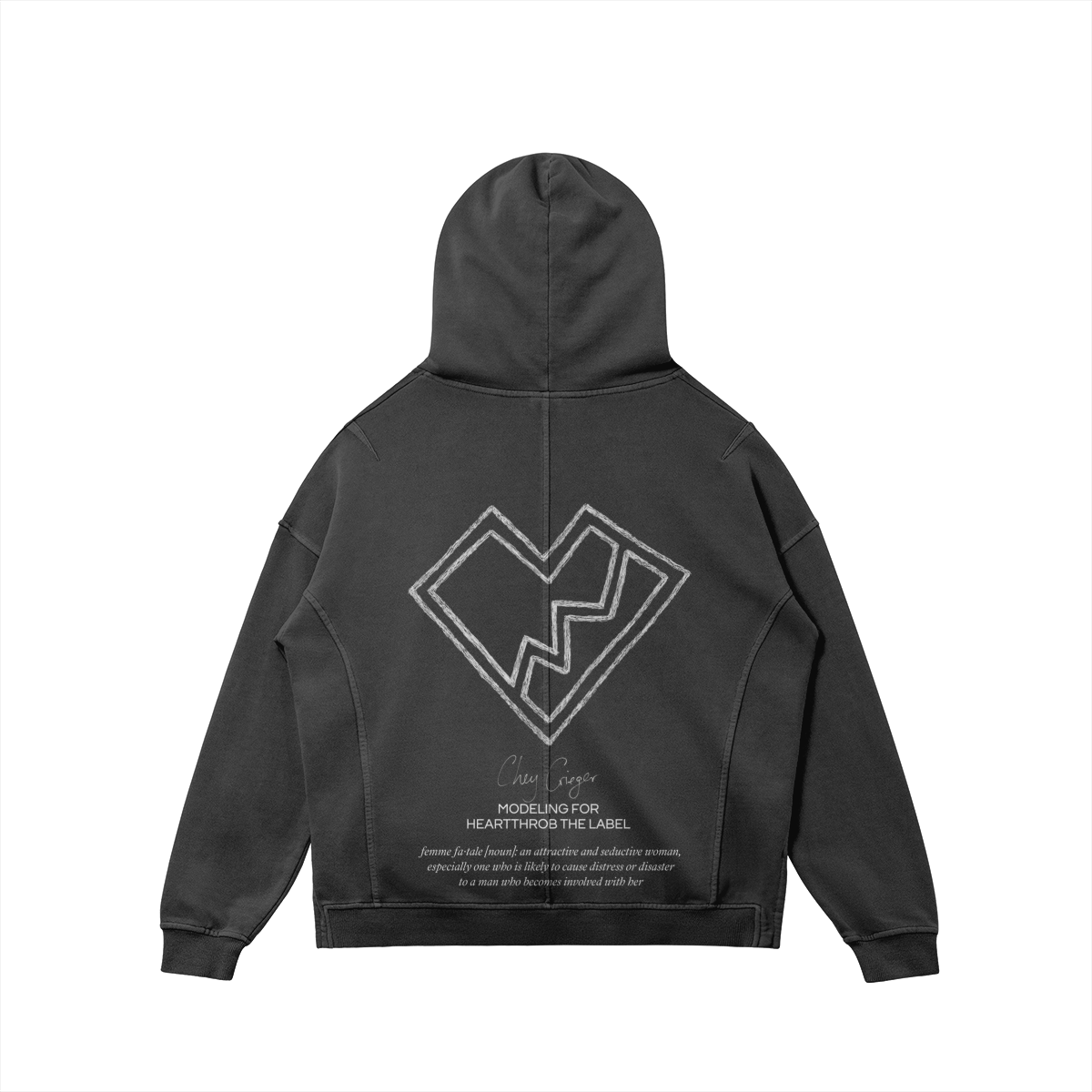 "Femme Fatale" Hoodie (Washed Black)