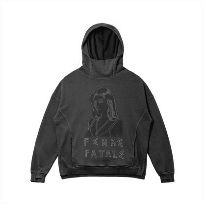 "Femme Fatale" Hoodie (Washed Black)