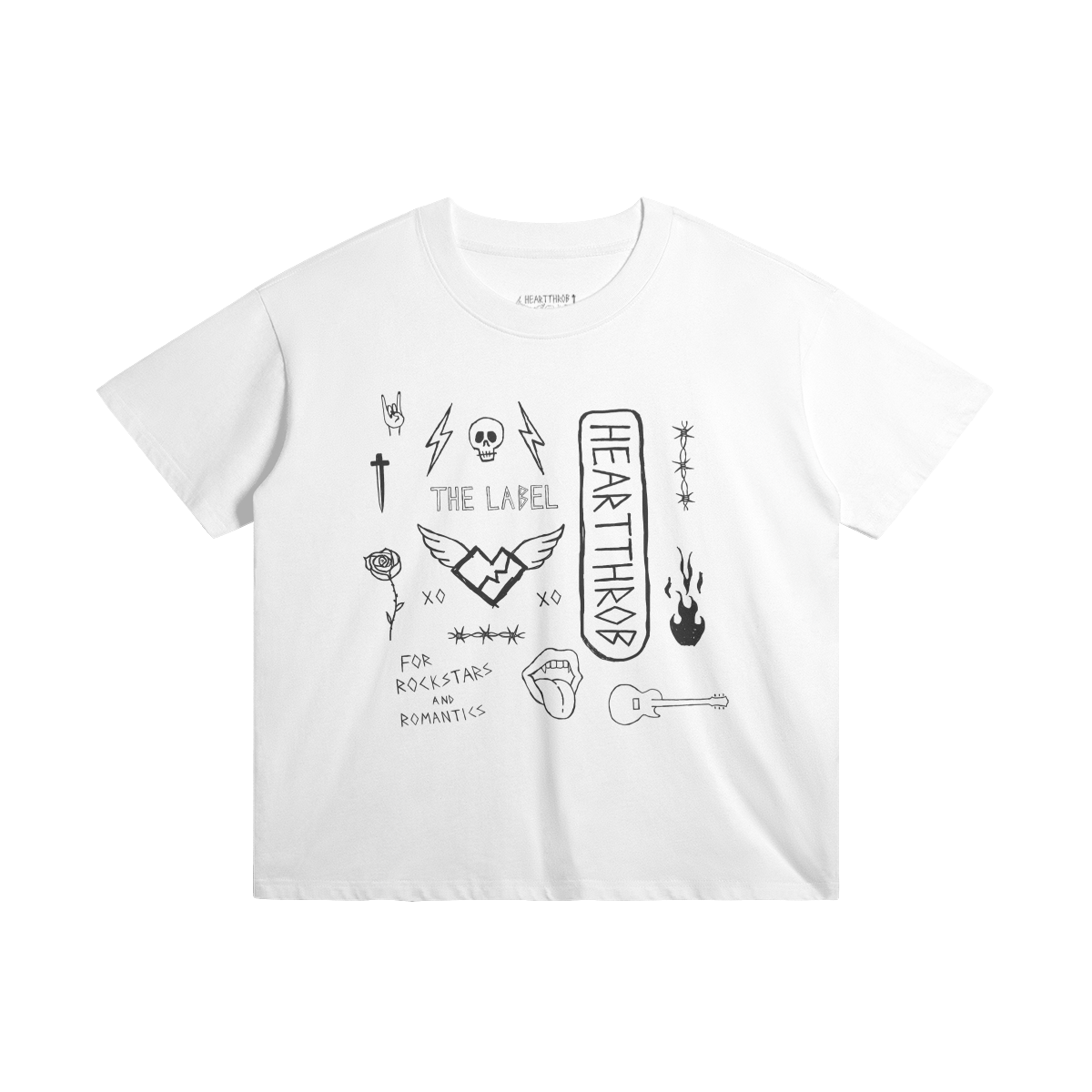 "Hand Drawn Doodle" T-Shirt (White)